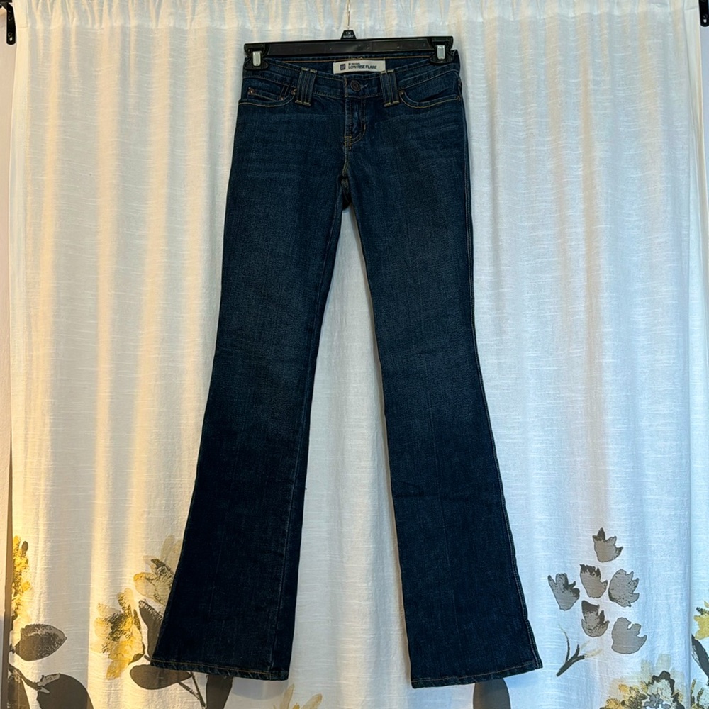 Gap Low-Rise Non-Stretch Size 0-Long Flare Jeans